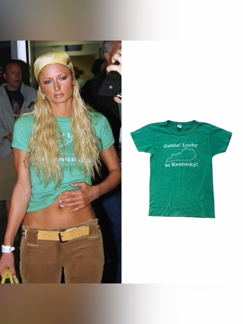 “Gettin’ Lucky In Kentucky” T-Shirt - As Seen On Avril Lavigne & Paris Hilton